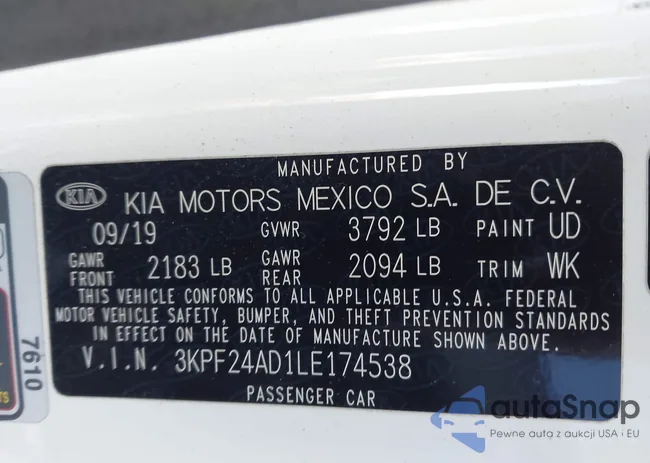 3KPF24AD1LE174538: 43966719