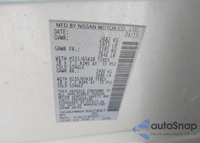 5N1AR2MM6DC667867: 43967784