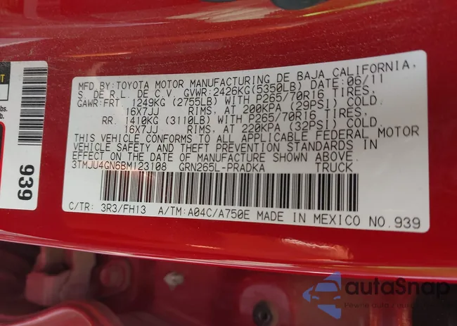 3TMJU4GN6BM123108: 43967808