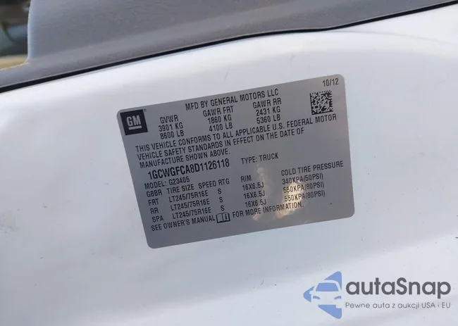 1GCWGFCA8D1126118: 43967841