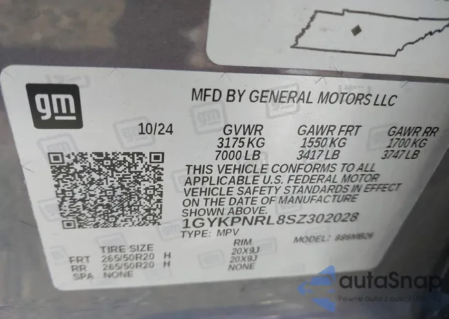 1GYKPNRL8SZ302028: 43967894