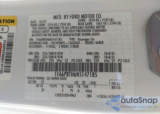 1FA6P8TH6N5147185: 43967963