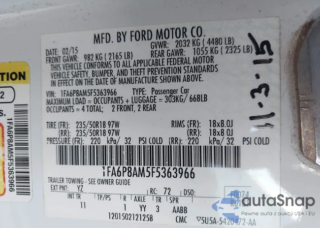 1FA6P8AM5F5363966: 43968029