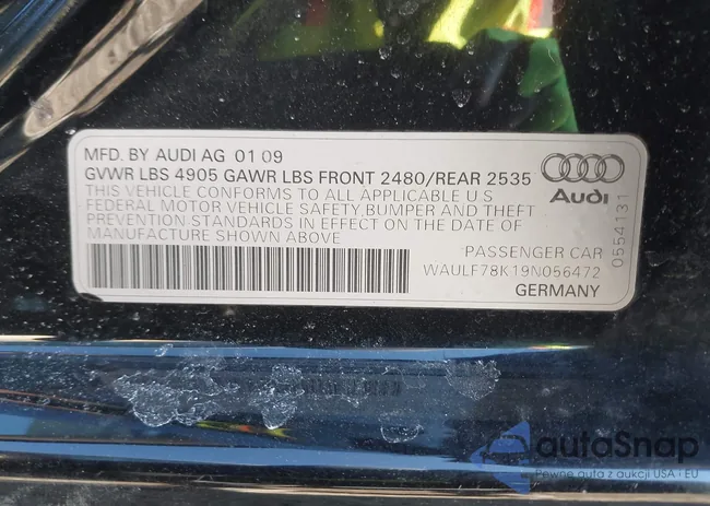 WAULF78K19N056472: 43968069