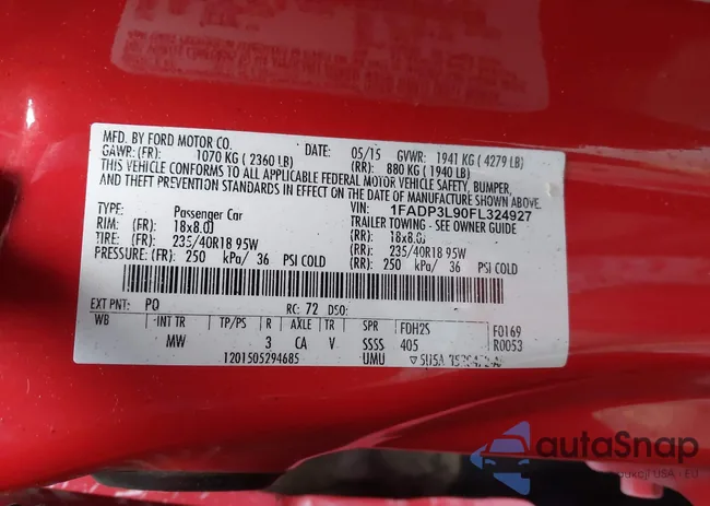 1FADP3L90FL324927: 43968110