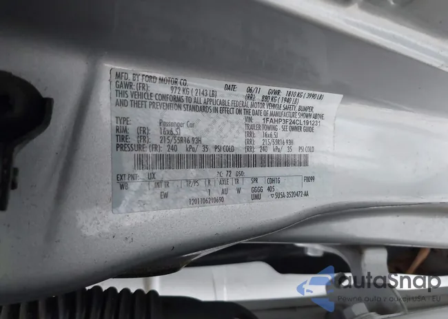 1FAHP3F24CL191231: 43968128