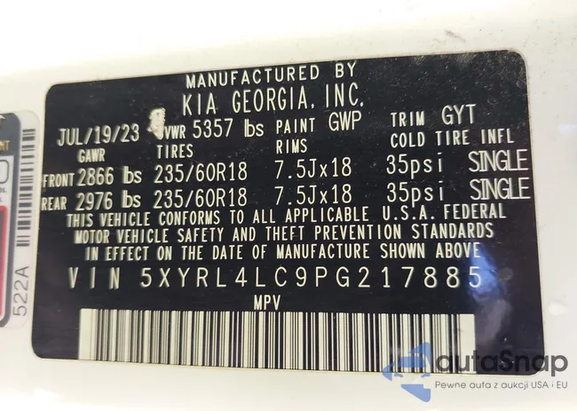 5XYRL4LC9PG217885: 43968226