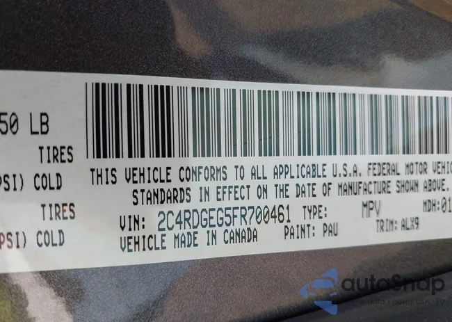 2C4RDGEG5FR700461: 43968248