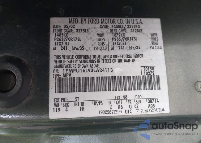 1FMPU16L93LA24113: 43968336