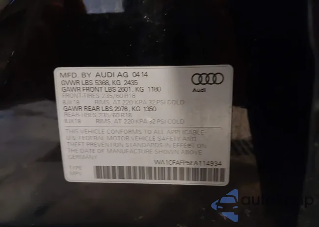 WA1CFAFP5EA114934: 43967398