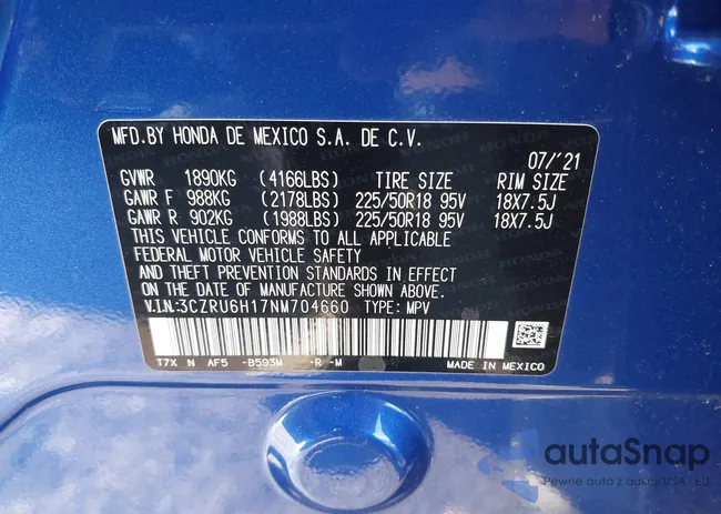 3CZRU6H17NM704660: 43967451