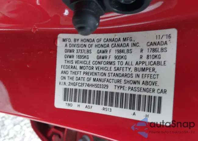 2HGFC2F74HH503329: 43967462