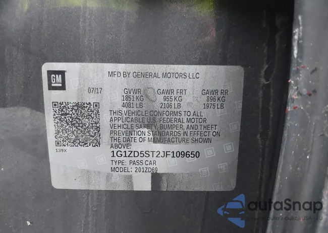 1G1ZD5ST2JF109650: 43967535