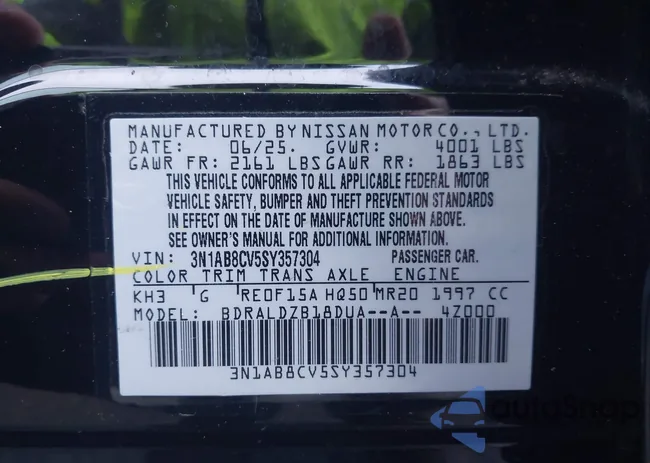 3N1AB8CV5SY357304: 43967592