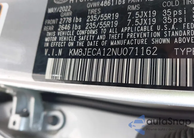 KM8JECA12NU071162: 43967595