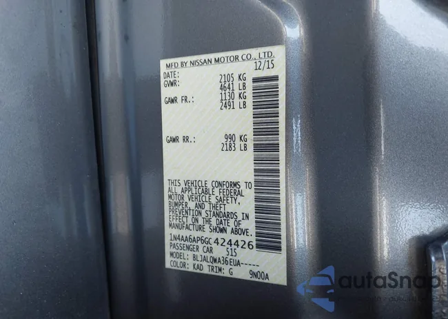 1N4AA6AP6GC424426: 43967629