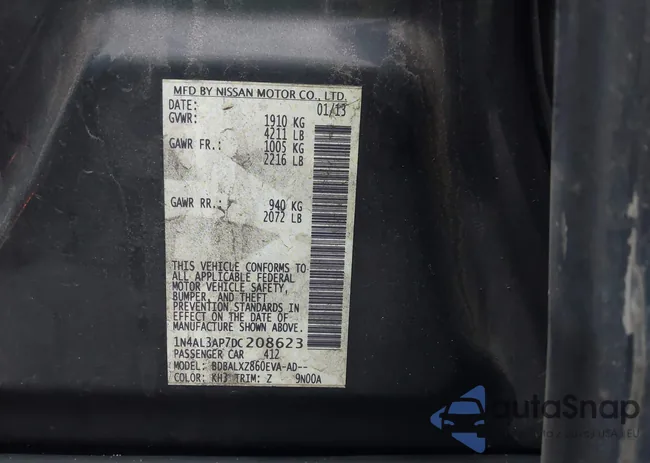 1N4AL3AP7DC208623: 43968864