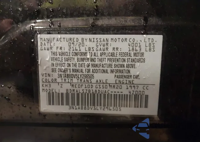 3N1AB8DV5LY296505: 43968897