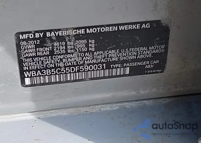 WBA3B5C55DF590031: 43968915