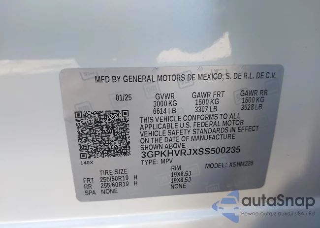 3GPKHVRJXSS500235: 43969120