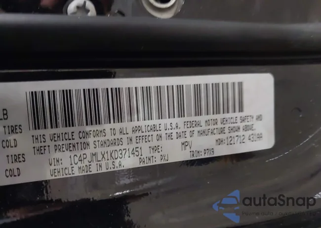 1C4PJMLX1KD371451: 43969122