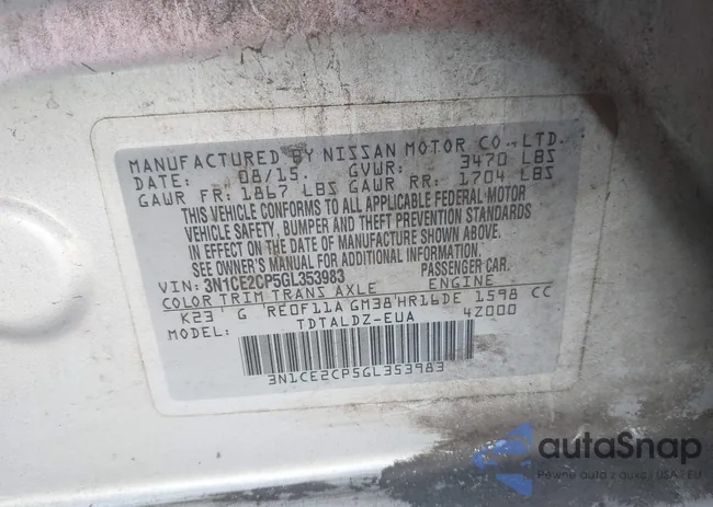 3N1CE2CP5GL353983: 43969161