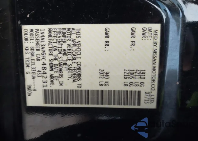 1N4AL3AP6FC484231: 43969165