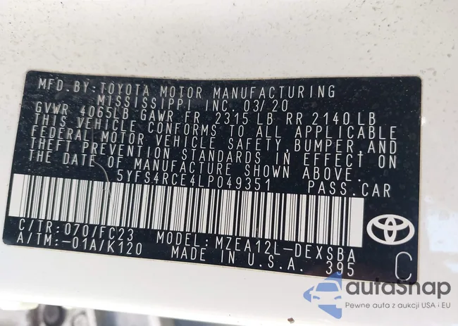 5YFS4RCE4LP049351: 43969209