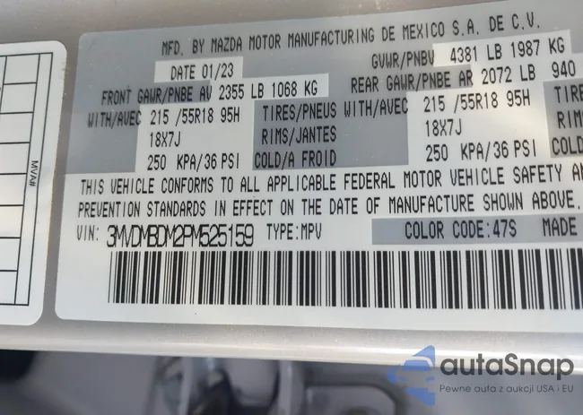 3MVDMBDM2PM525159: 43969228