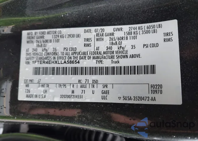 1FTER4EHXLLA58654: 43969269