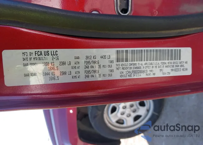 1C4NJPBB2GD660019: 43968350