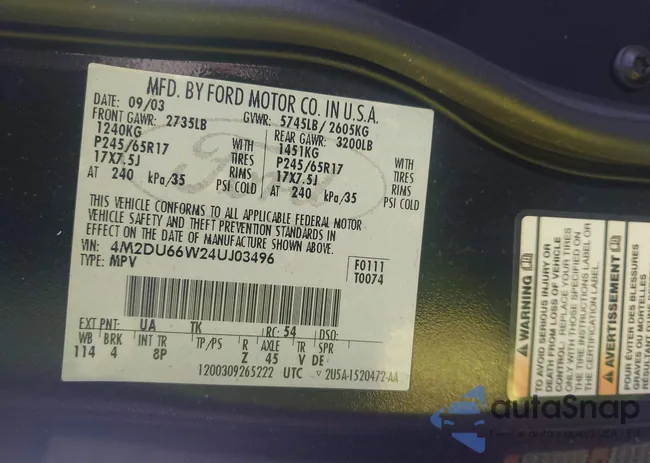 4M2DU66W24UJ03496: 43968396