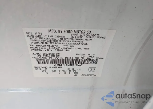 2FMGK5C89KBA10269: 43969891