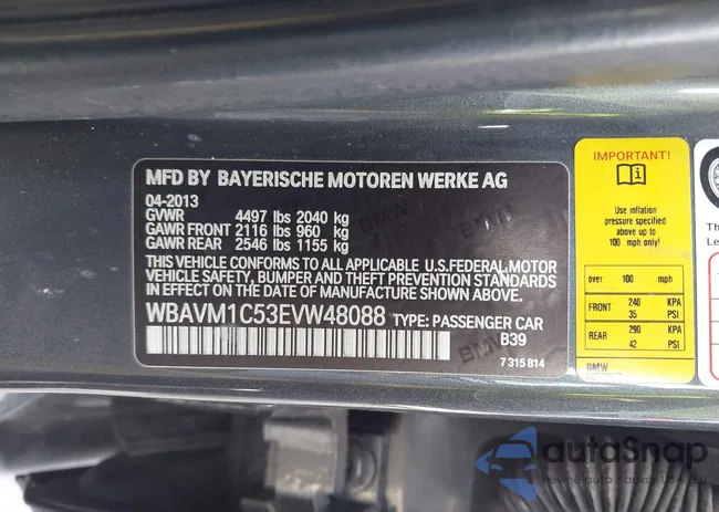 WBAVM1C53EVW48088: 43969973