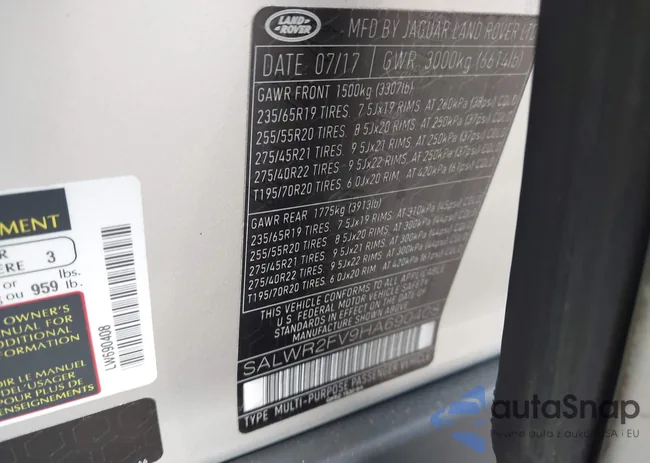 SALWR2FV9HA690408: 43970106