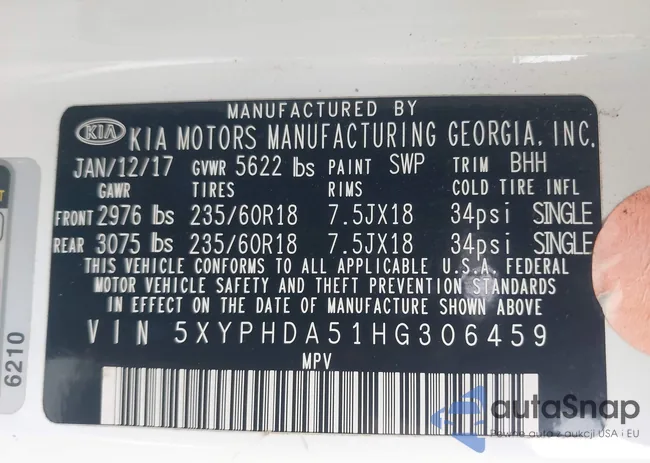 5XYPHDA51HG306459: 43970310