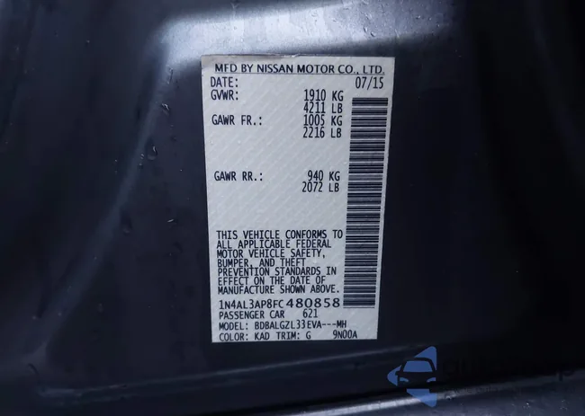 1N4AL3AP8FC480858: 43969383