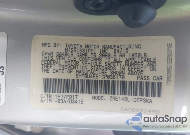 5YFBU4EE1CP036170: 43969598