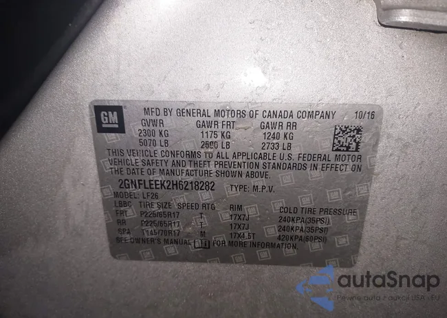 2GNFLEEK2H6218282: 43970864