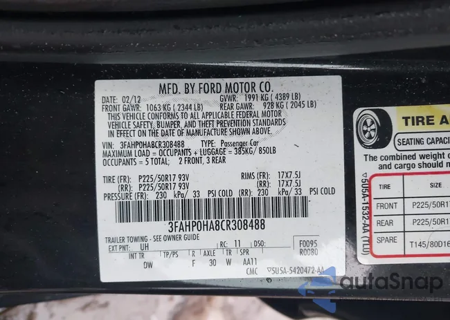 3FAHP0HA8CR308488: 43970988