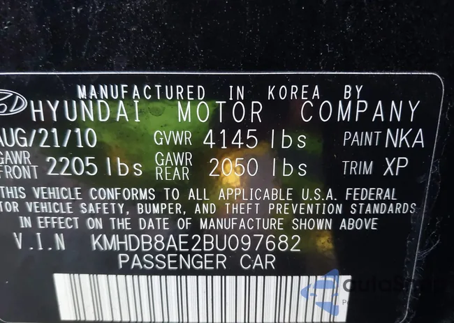 KMHDB8AE2BU097682: 43971010