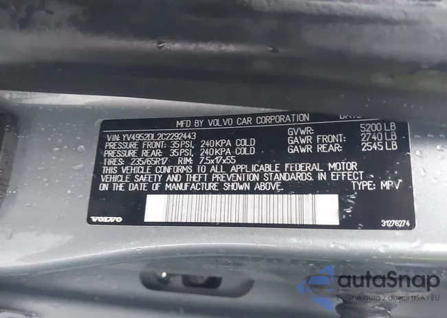 YV4952DL2C2292443: 43971259