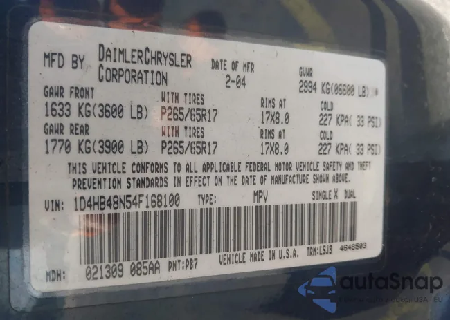 1D4HB48N54F168100: 43970342