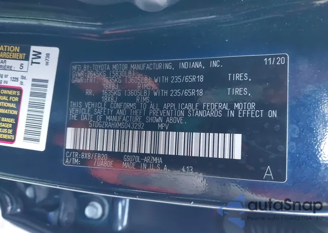 5TDGZRAHXMS043292: 43970469