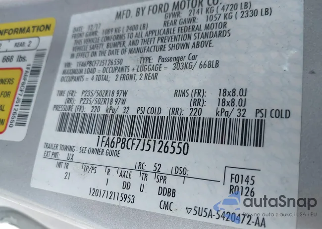 1FA6P8CF7J5126550: 43970656