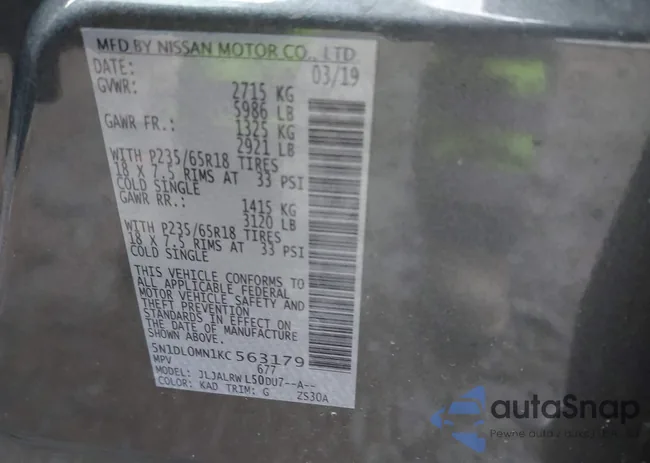 5N1DL0MN1KC563179: 43972068