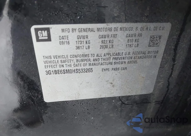 3G1BE6SM0HS533265: 43972071