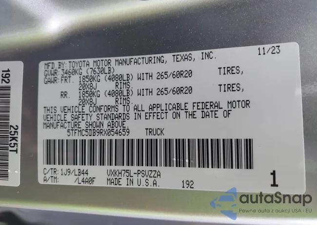 5TFMC5DB9RX054659: 43972245