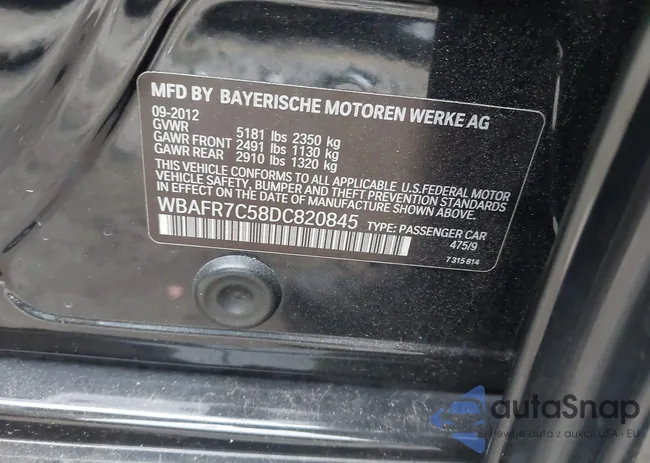 WBAFR7C58DC820845: 43971485