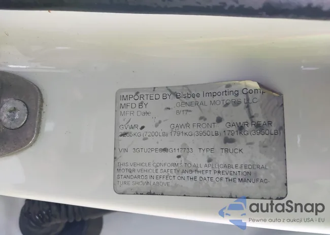 3GTU2PEC6JG117733: 43971620